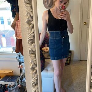 Free People jean skirt!